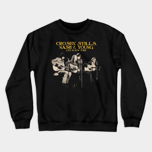 Crosby Stills Nash Young Crewneck Sweatshirt by Kurasaki